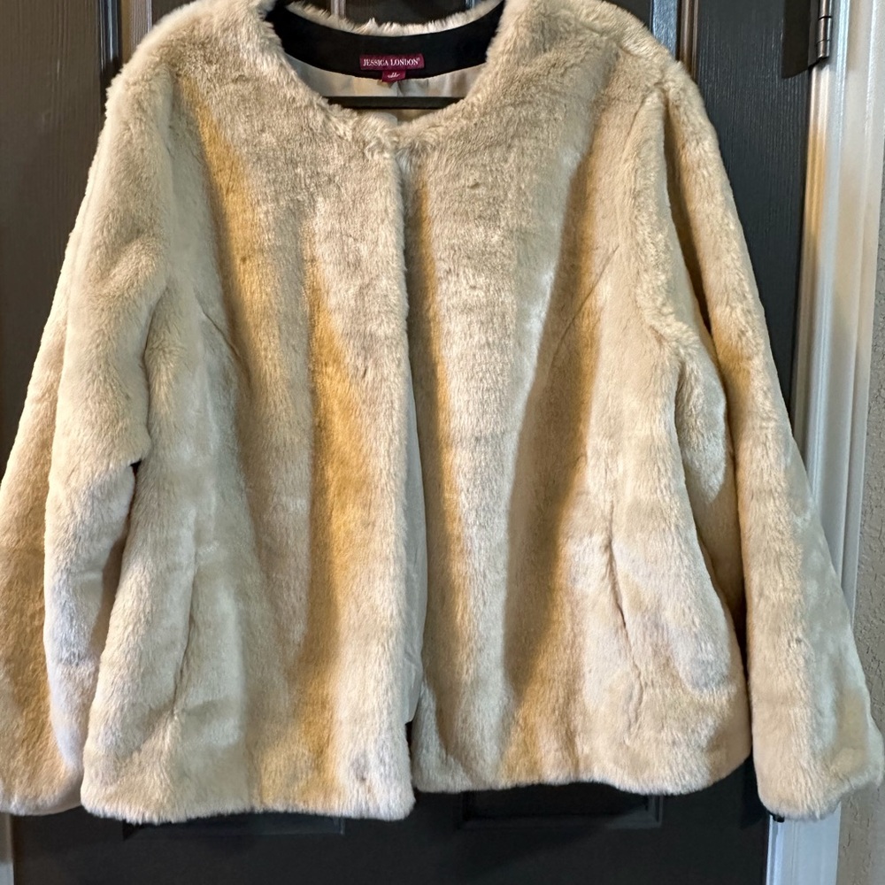 Cream Faux Fur Jacket